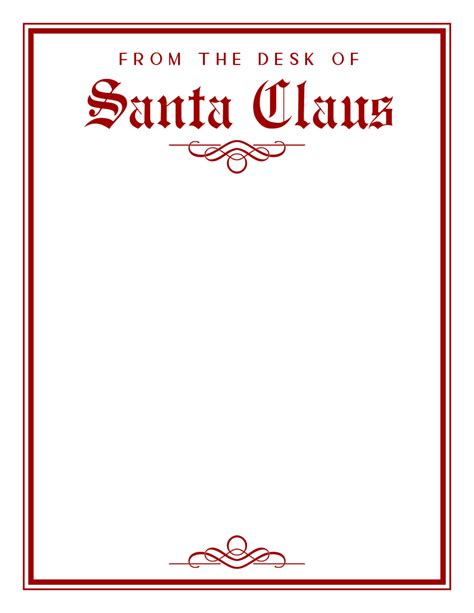 Printable Santa Paper